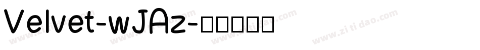 Velvet-wJAz字体转换