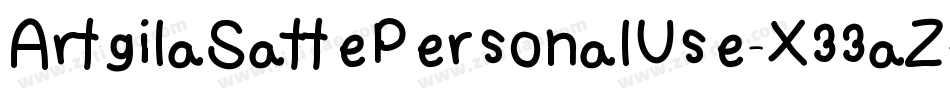 ArtgilaSattePersonalUse-X33aZ字体转换