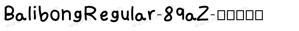 BalibongRegular-89aZ字体转换