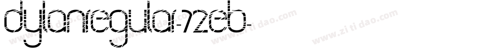 DylanRegular-7ZeB字体转换