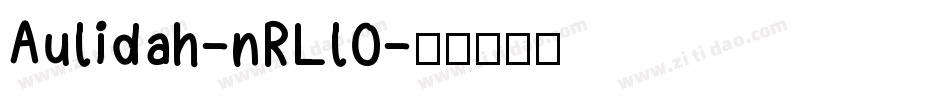 Aulidah-nRLl0字体转换