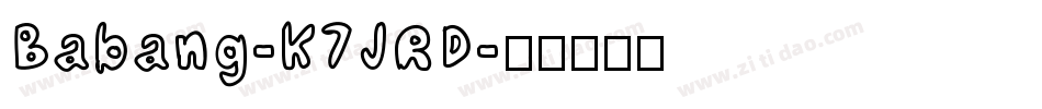 Babang-K7JRD字体转换