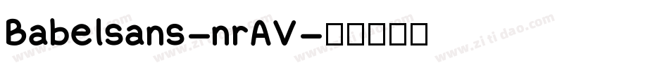 Babelsans-nrAV字体转换