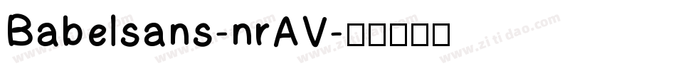 Babelsans-nrAV字体转换