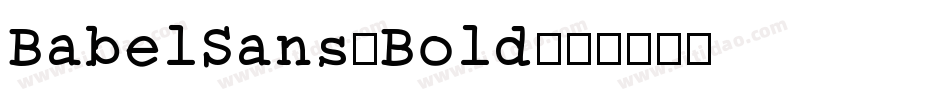 BabelSans-Bold字体转换