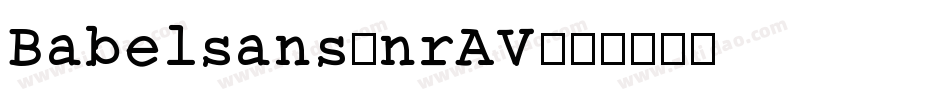 Babelsans-nrAV字体转换