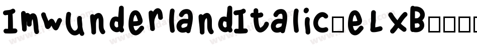ImWunderlandItalic-eLxB字体转换