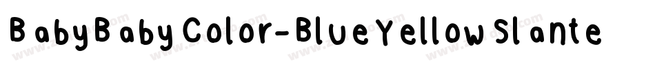BabyBabyColor-BlueYellowSlanted字体转换