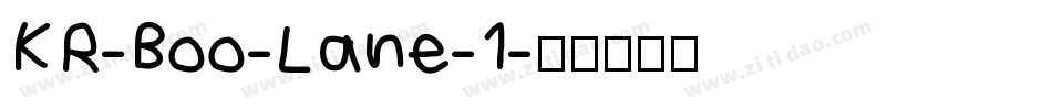 KR-Boo-Lane-1字体转换