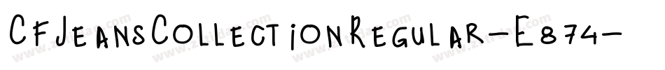 CfJeansCollectionRegular-E874字体转换