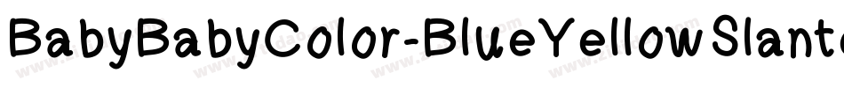 BabyBabyColor-BlueYellowSlanted字体转换
