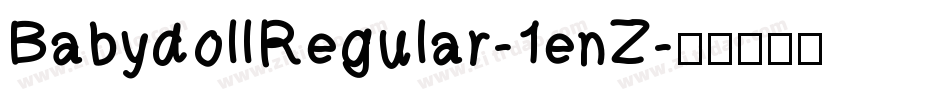 BabydollRegular-1enZ字体转换