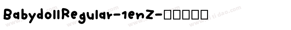 BabydollRegular-1enZ字体转换