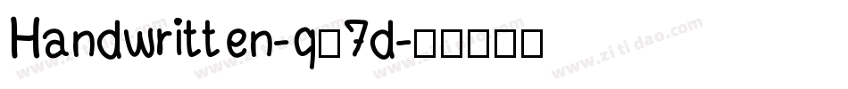 Handwritten-q67d字体转换