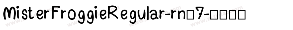 MisterFroggieRegular-rn67字体转换