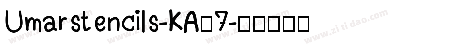 Umarstencils-KA67字体转换