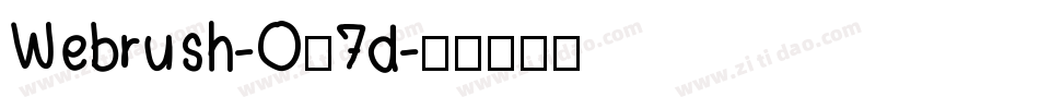 Webrush-O67d字体转换