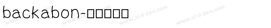 backabon字体转换