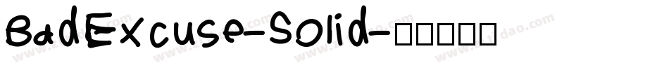 BadExcuse-Solid字体转换