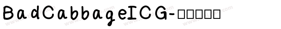 BadCabbageICG字体转换