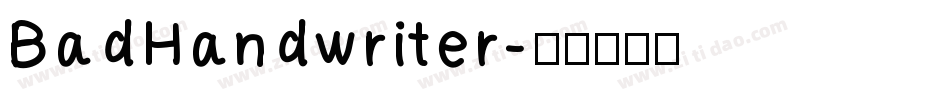 BadHandwriter字体转换