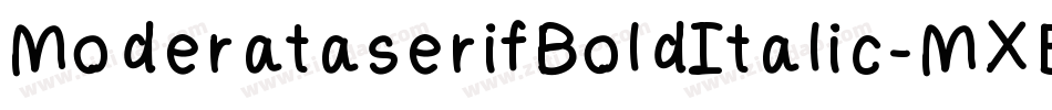 ModerataserifBoldItalic-MXEe字体转换