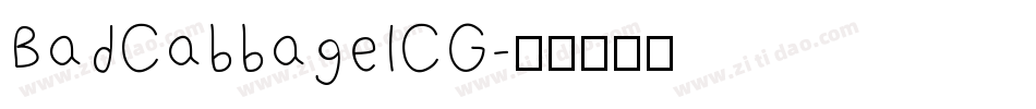 BadCabbageICG字体转换