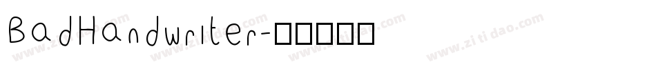 BadHandwriter字体转换