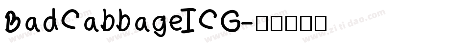 BadCabbageICG字体转换