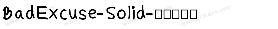 BadExcuse-Solid字体转换