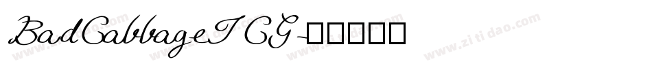 BadCabbageICG字体转换