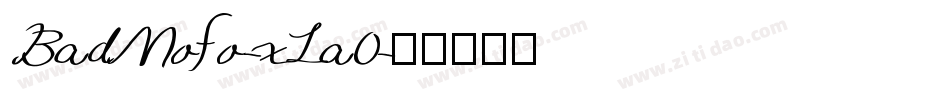 BadMofo-xLa0字体转换