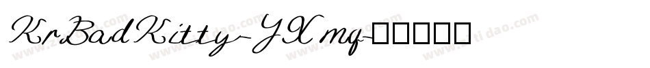 KrBadKitty-YXmq字体转换