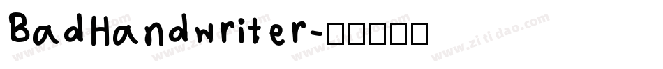 BadHandwriter字体转换
