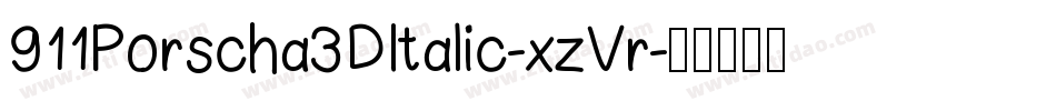 911Porscha3DItalic-xzVr字体转换