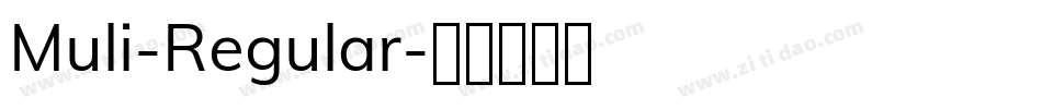 Muli-Regular字体转换
