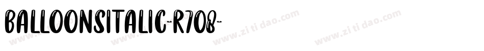 BalloonsItalic-r708字体转换