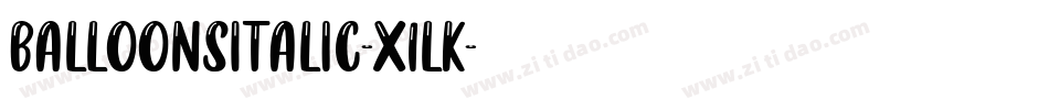 BalloonsItalic-x1lK字体转换