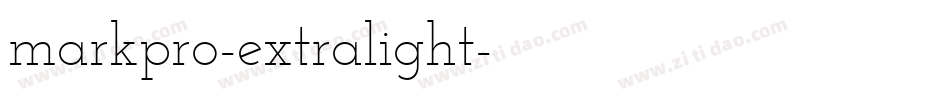 markpro-extralight字体转换