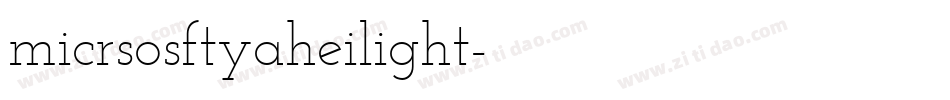 micrsosftyaheilight字体转换