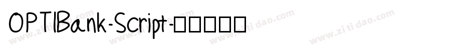 OPTIBank-Script字体转换