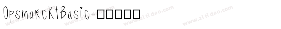 OpsmarcktBasic字体转换