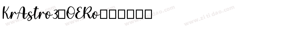 KrAstro3-OERo字体转换