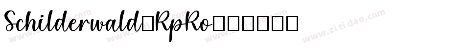 Schilderwald-RpRo字体转换