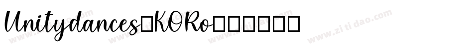 Unitydances-KORo字体转换