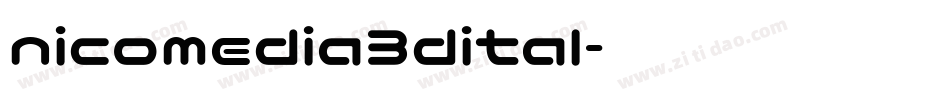 nicomedia3dital字体转换
