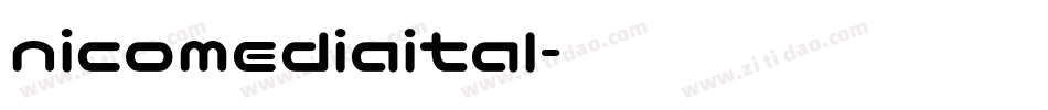nicomediaital字体转换