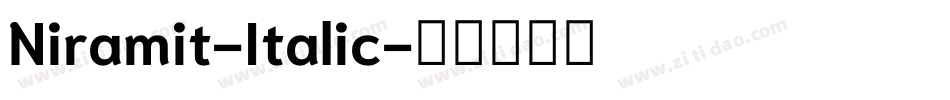 Niramit-Italic字体转换
