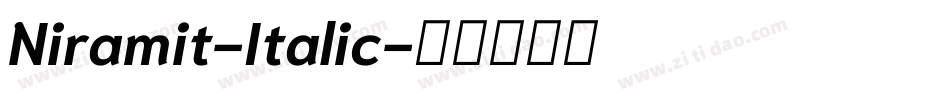 Niramit-Italic字体转换