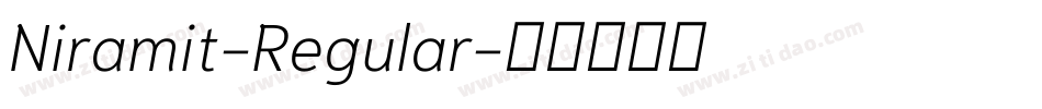 Niramit-Regular字体转换